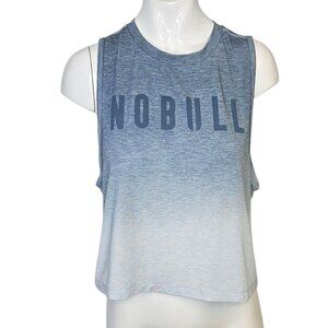 NO BULL Womens Dip Dye Ombre Muscle Tank, Athletic, Blue, Sleevless, Size S